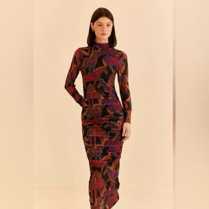 Farm Rio Horses Printed Dress